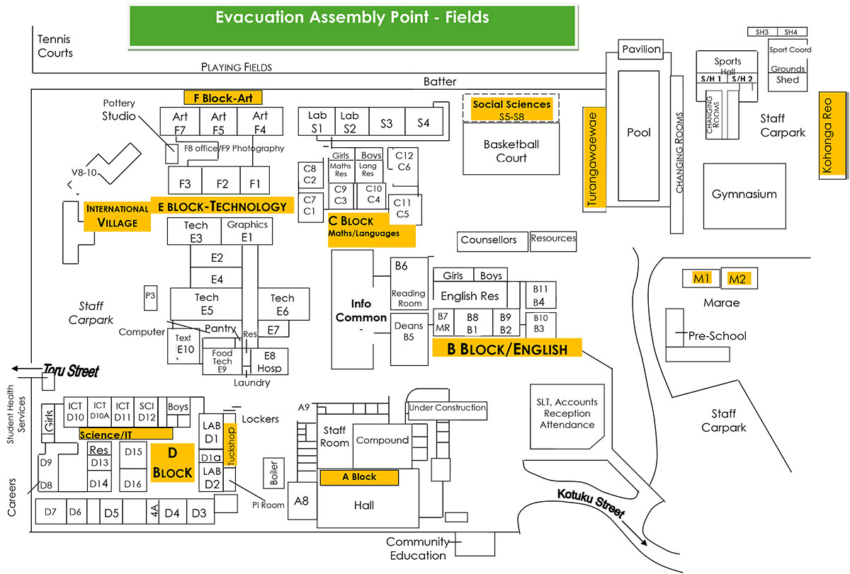 Rutherford College School Map 2